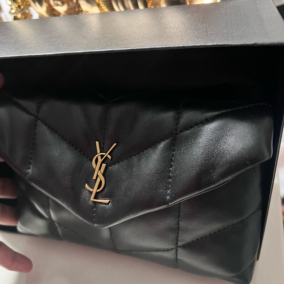 Saint Laurent Black LouLou Mini Puffer Pouch Clutch - Brand New!🖤 - Picture 3 of 12